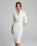 Autumn Elegance Midi Dress – Flattering Waist Design for Sophisticated Occasions 1
