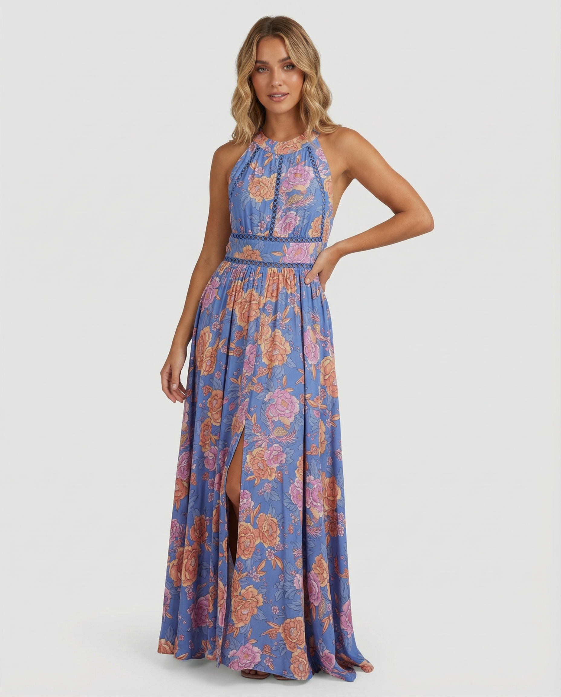 Bohemian Floral Maxi Dress – Sleeveless Breezy Summer Style 2