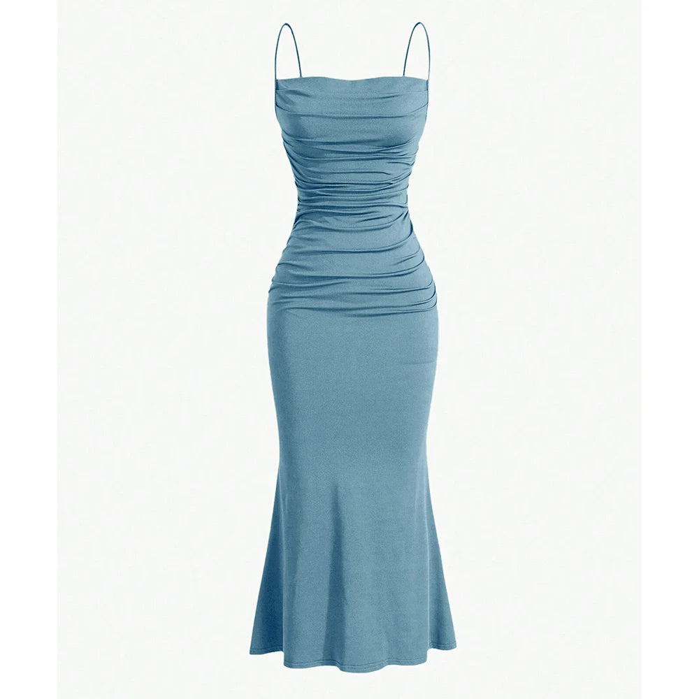 Maxi Dress – Elegant Spaghetti Strap Summer Wedding Guest Outfit 0