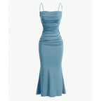 Maxi Dress – Elegant Spaghetti Strap Summer Wedding Guest Outfit 0