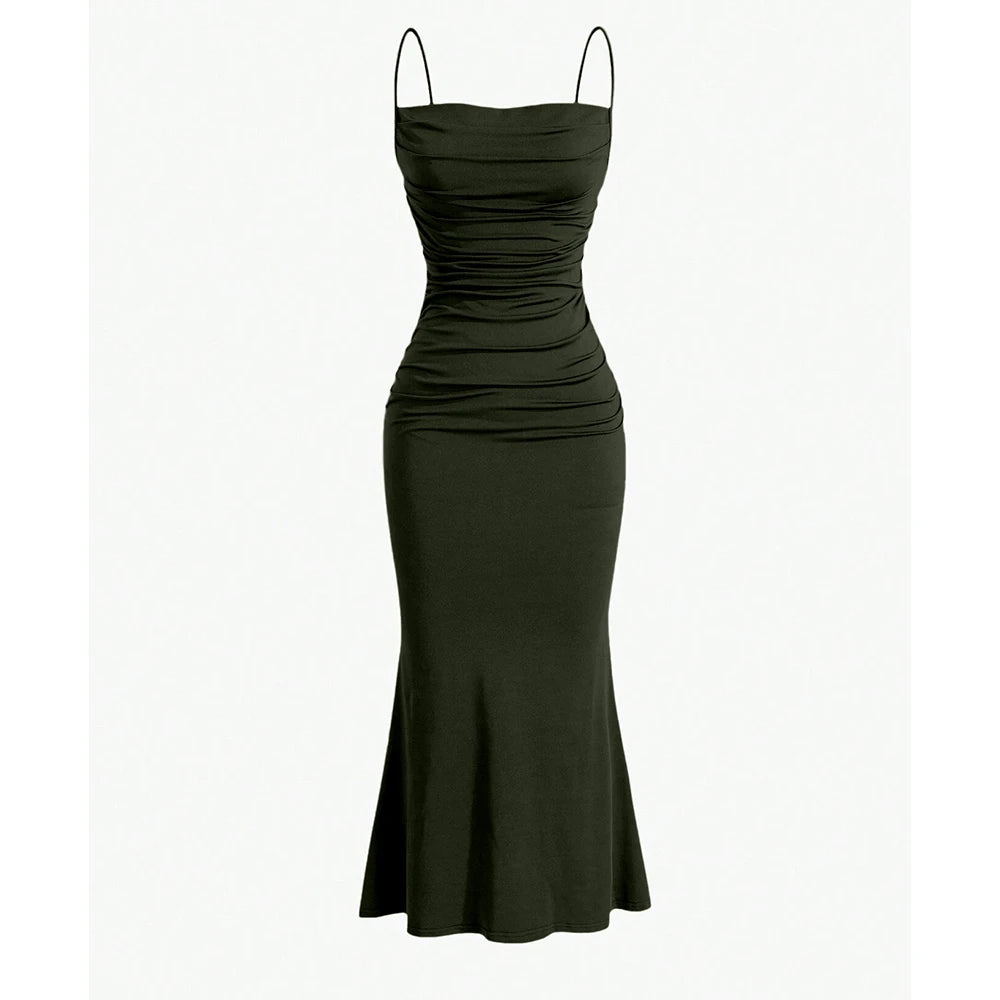 Maxi Dress – Elegant Spaghetti Strap Summer Wedding Guest Outfit 10
