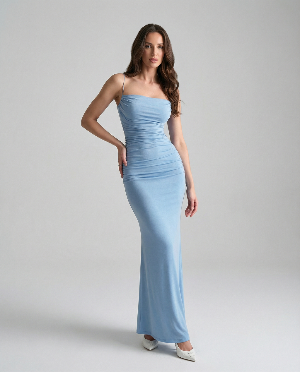 Maxi Dress – Elegant Spaghetti Strap Summer Wedding Guest Outfit 3