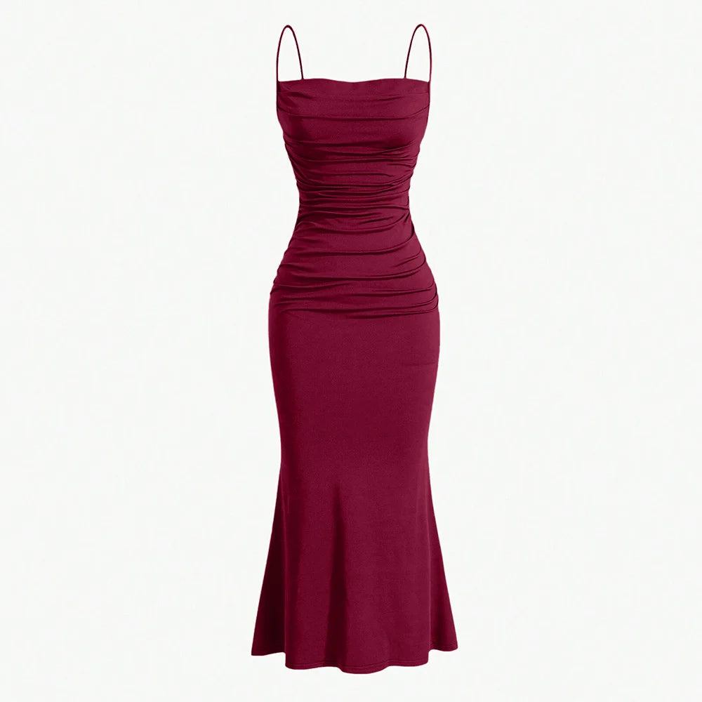 Maxi Dress – Elegant Spaghetti Strap Summer Wedding Guest Outfit 5