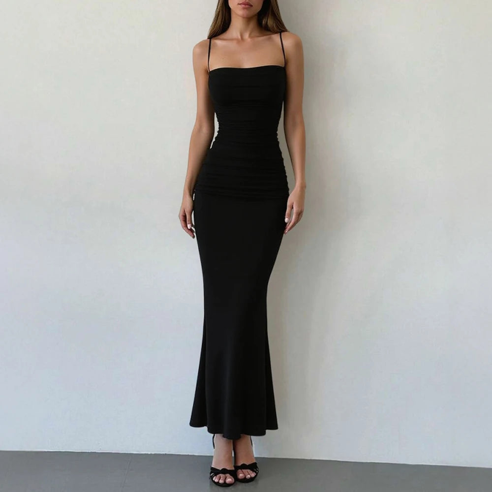 Maxi Dress – Elegant Spaghetti Strap Summer Wedding Guest Outfit 7