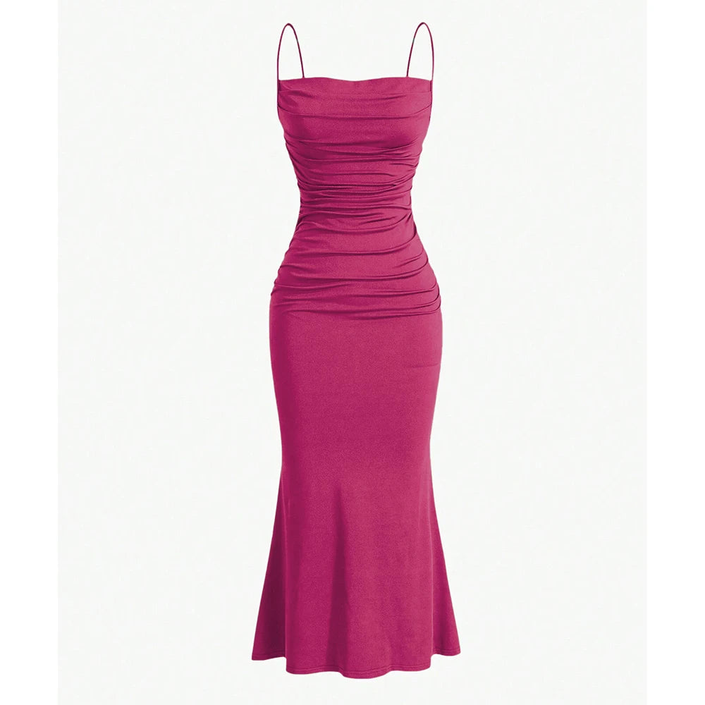 Maxi Dress – Elegant Spaghetti Strap Summer Wedding Guest Outfit 9