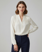 Puff Sleeve Blouse with Tailored Defined Waist 2