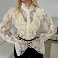 Women's Blouse – Elegant Sheer Lace Design for Versatile Styling 0