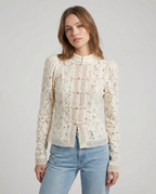 Women's Lace Blouse – Elegant Long Sleeve Design for Sophisticated Occasions 1