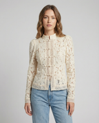 Women's Lace Blouse – Elegant Long Sleeve Design for Sophisticated Occasions 2