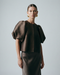 Women's Puff Sleeve Blouse – Chic Structured Design for Effortless Elegance 0
