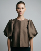 Women's Puff Sleeve Blouse – Chic Structured Design for Effortless Elegance 1