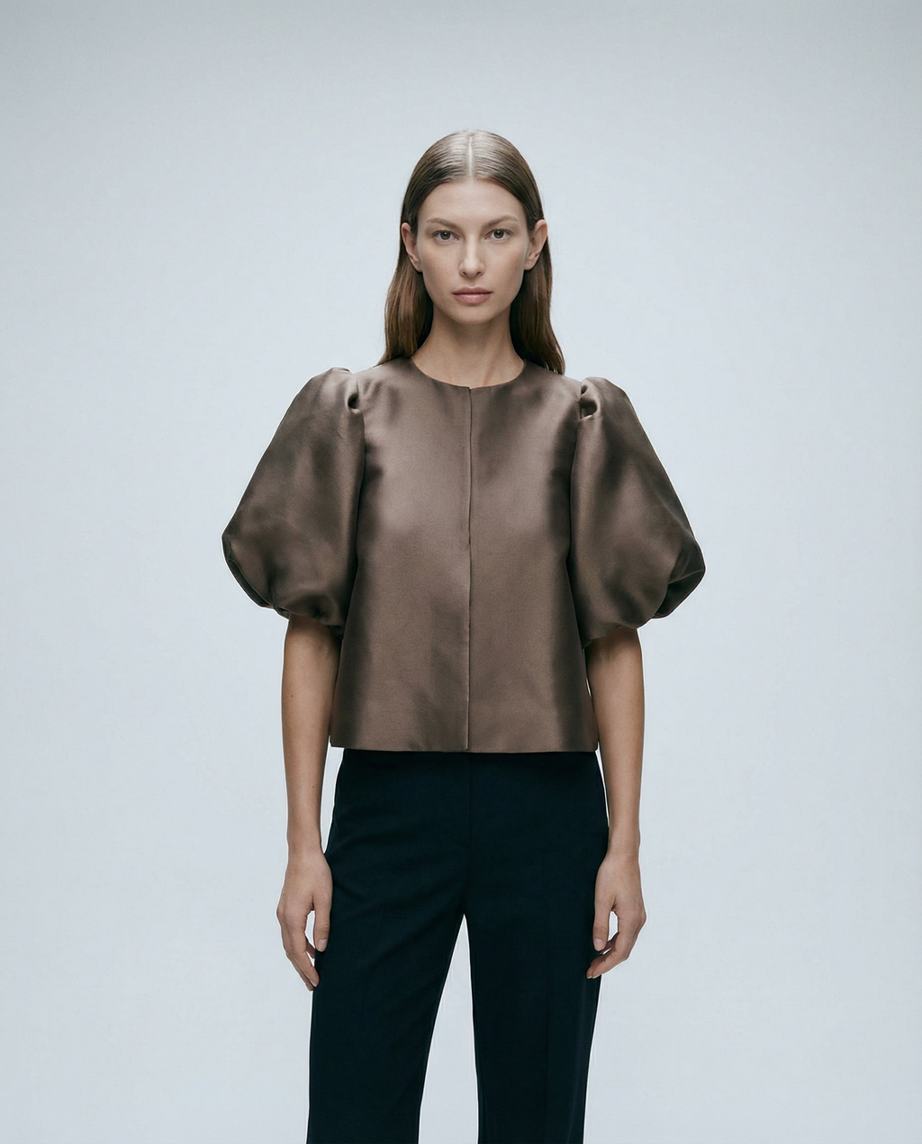 Women's Puff Sleeve Blouse – Chic Structured Design for Effortless Elegance 2