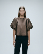 Women's Puff Sleeve Blouse – Chic Structured Design for Effortless Elegance 2