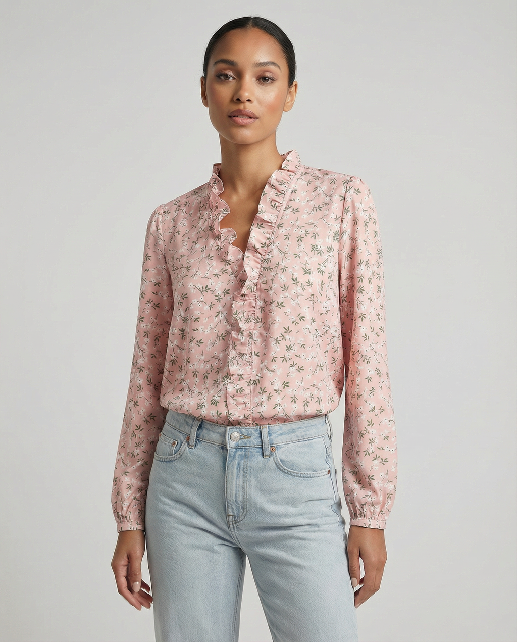 Women's Ruffle Blouse – Elegant V-Neck Design for Effortless Everyday Style 0