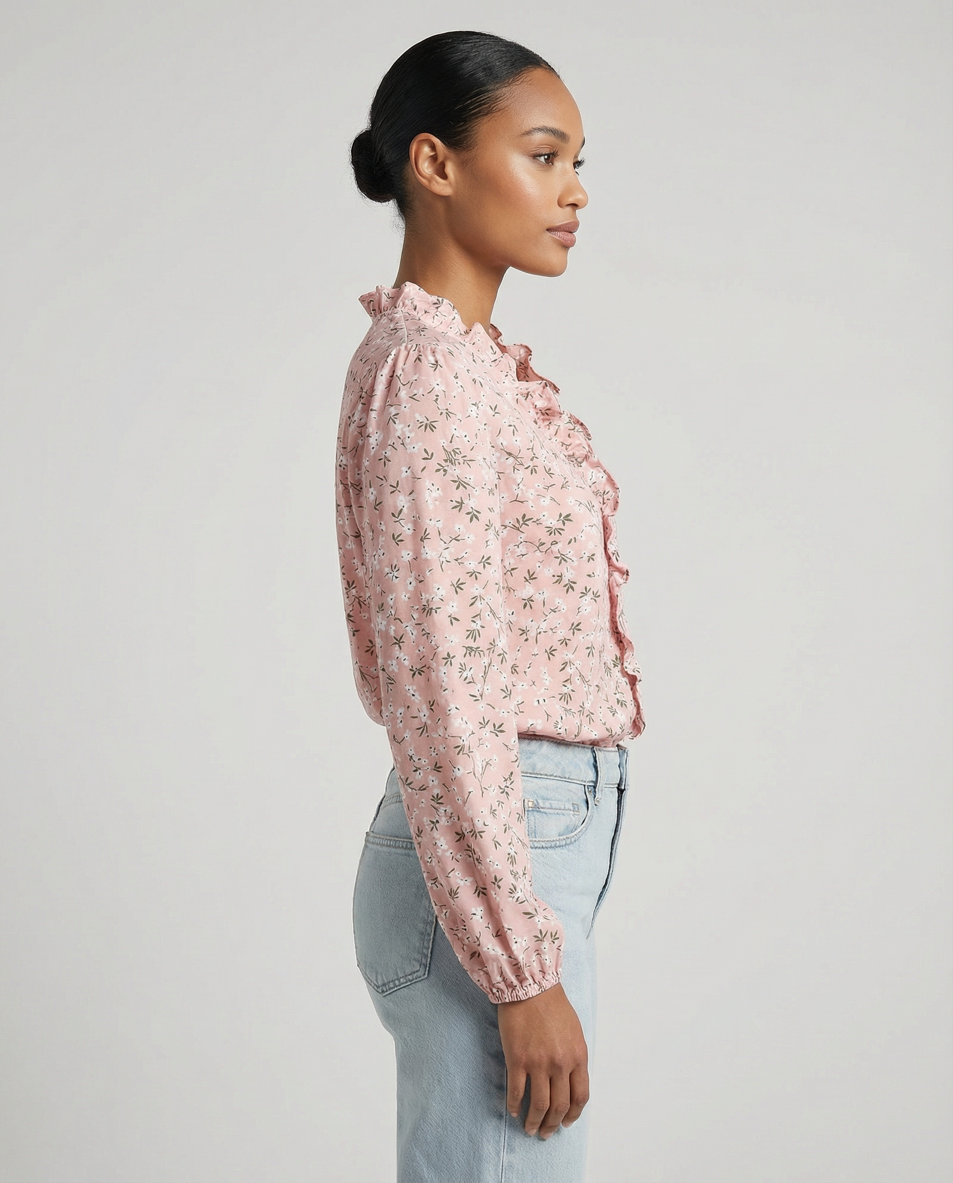 Women's Ruffle Blouse – Elegant V-Neck Design for Effortless Everyday Style 1